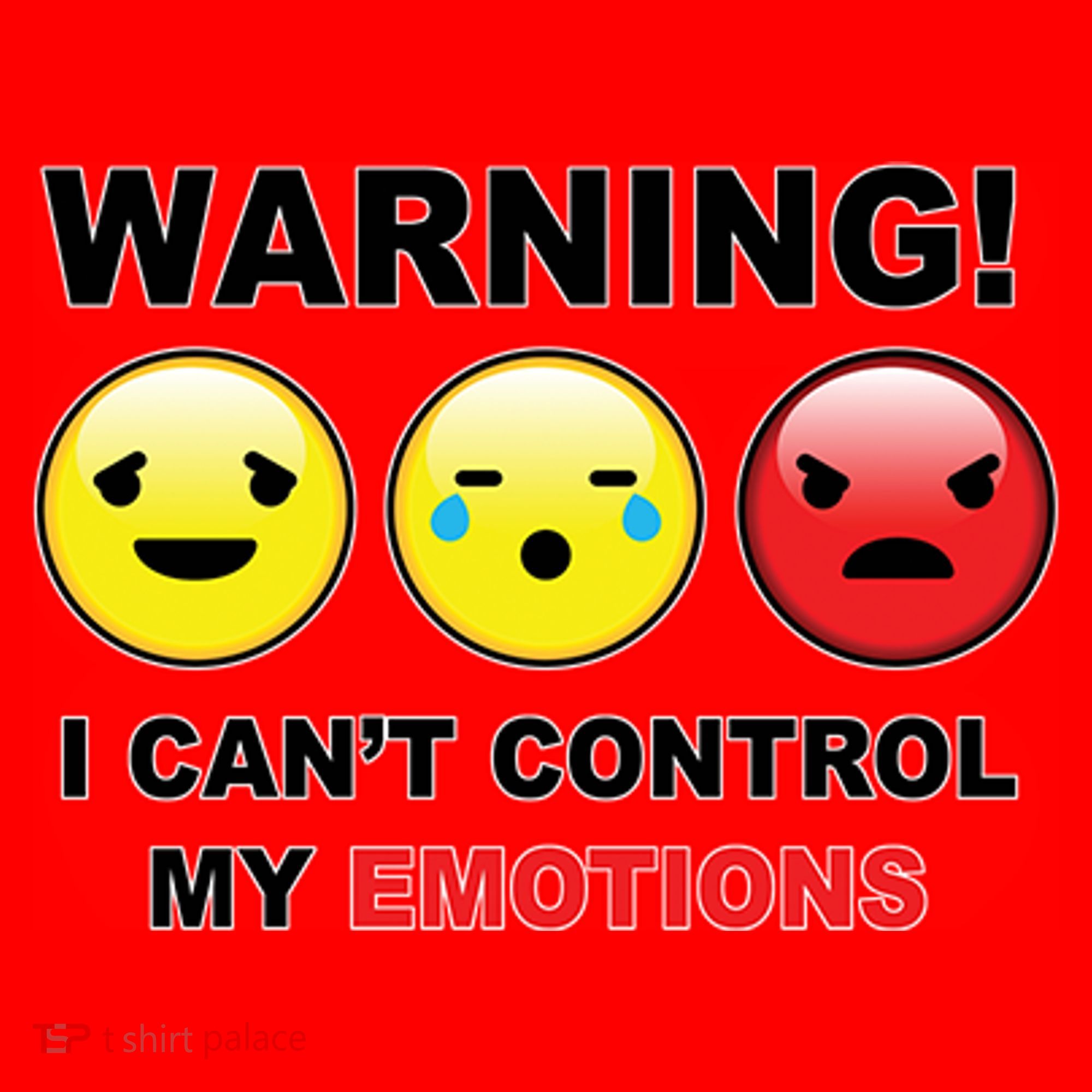 Warning Can't Control Emotions Emoji Face Santa Hat