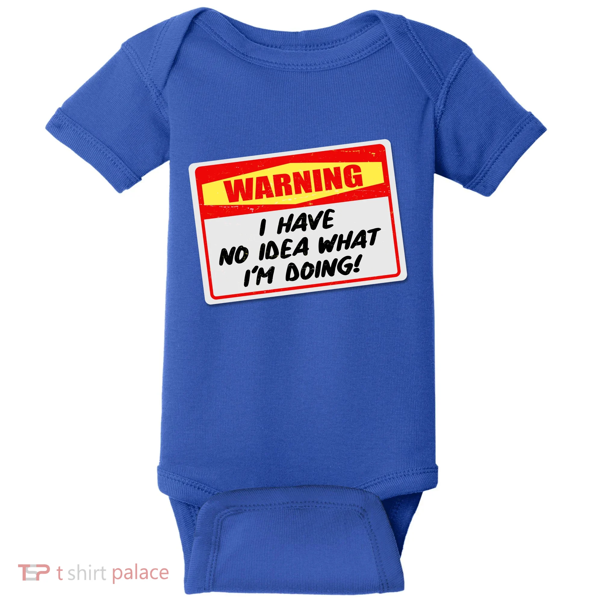 Warning I Have No Idea What I'm Doing Tag Sticker Baby Bodysuit