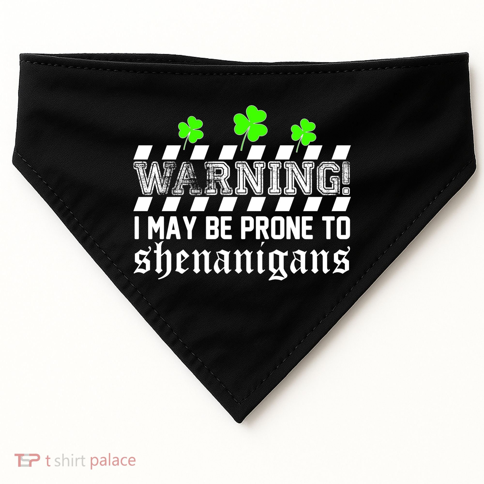 Warning I May be Prone to Shenanigans USA-Made Doggie Bandana