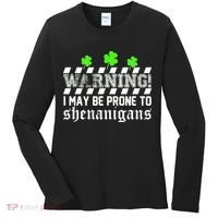 Warning I May be Prone to Shenanigans Women's Long Sleeve Shirt thumb 0