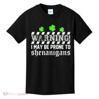 Warning I May be Prone to Shenanigans Kids T-Shirt thumb 0