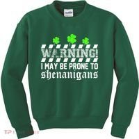 Warning I May be Prone to Shenanigans Kids Sweatshirt thumb 0