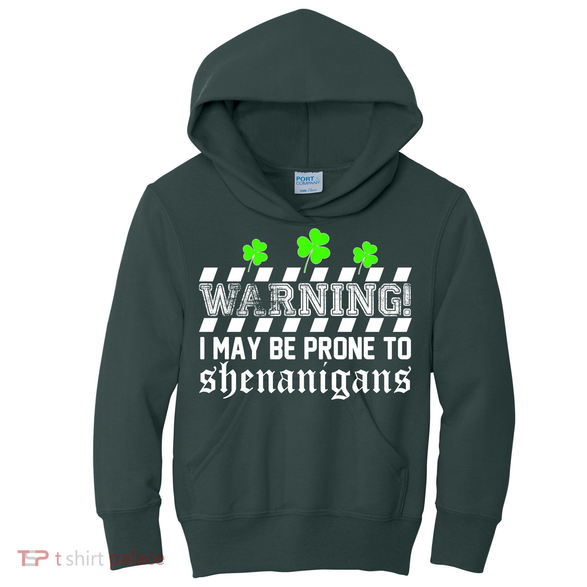 Warning I May be Prone to Shenanigans Kids Hoodie