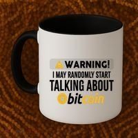Warning I May Randomly Start Talking About Bitcoin Coffee Mug thumb 2