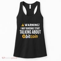 Warning I May Randomly Start Talking About Bitcoin Women's Tank Top thumb 0