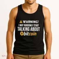 Warning I May Randomly Start Talking About Bitcoin Tank Top thumb 3