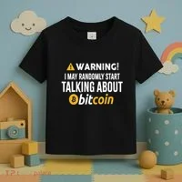 Warning I May Randomly Start Talking About Bitcoin Toddler T-Shirt thumb 3