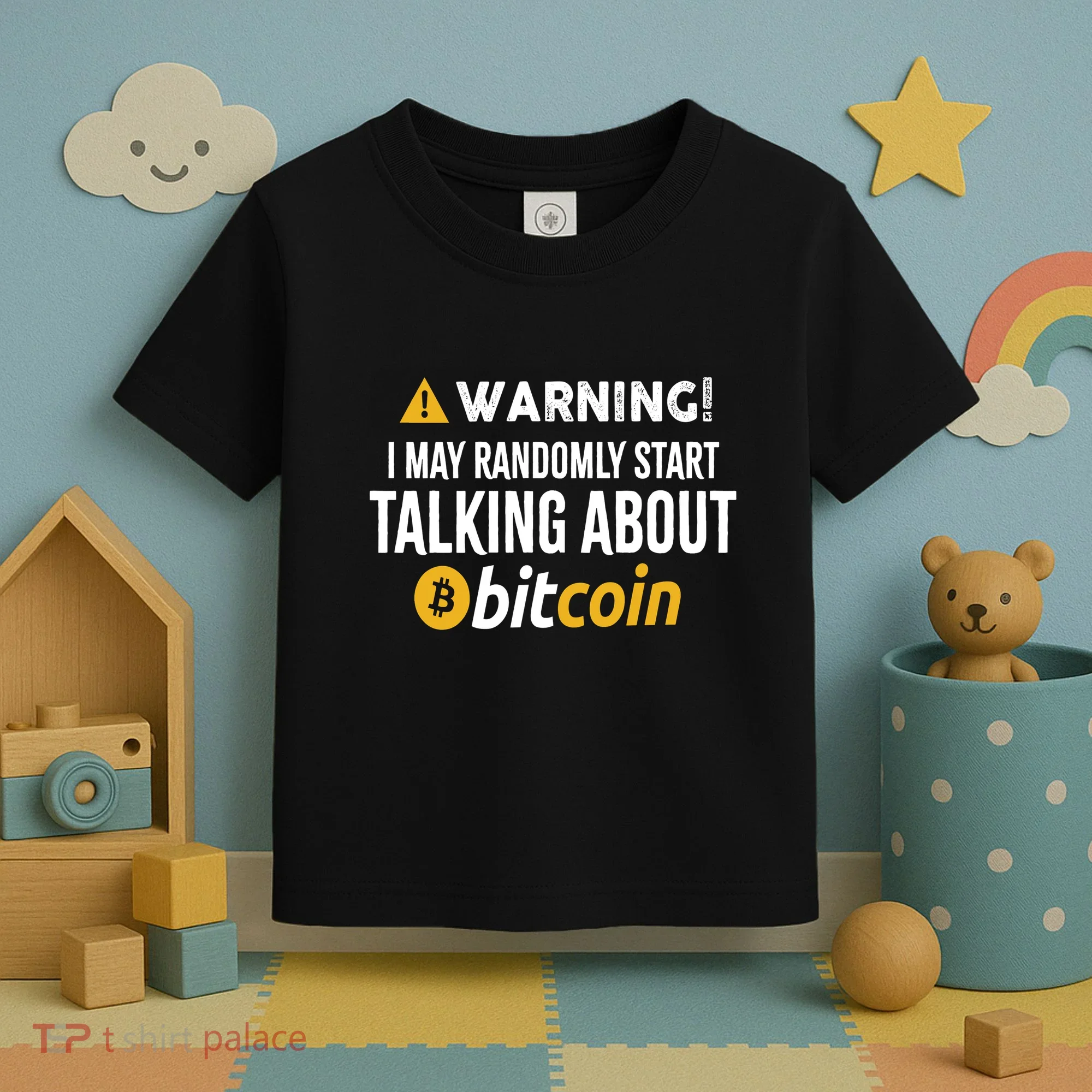 Warning I May Randomly Start Talking About Bitcoin Toddler T-Shirt