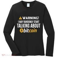 Warning I May Randomly Start Talking About Bitcoin Women's Long Sleeve Shirt thumb 0