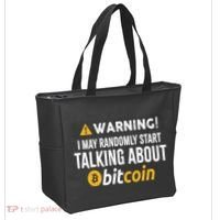 Warning I May Randomly Start Talking About Bitcoin Tote Bag thumb 2