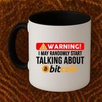 Warning I May Start Talking About Bitcoin Funny Crypto Coffee Mug thumb 2