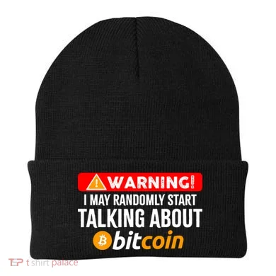 Warning I May Start Talking About Bitcoin Funny Crypto Beanie