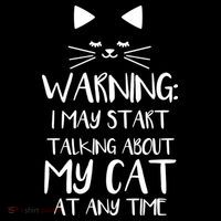 Warning I May Start Talking About My Cat Doggie Tank thumb 4