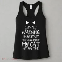 Warning I May Start Talking About My Cat Women's Tank Top thumb 3