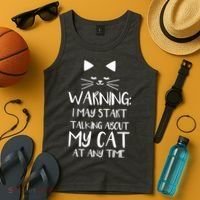 Warning I May Start Talking About My Cat Tank Top thumb 4