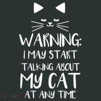 Warning I May Start Talking About My Cat Kids Sweatshirt thumb 2