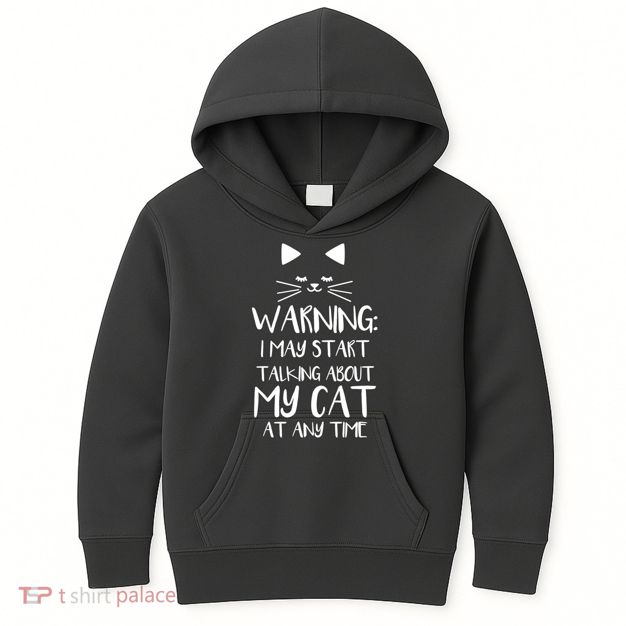 Warning I May Start Talking About My Cat Kids Hoodie