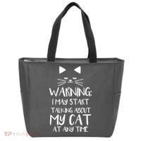 Warning I May Start Talking About My Cat Tote Bag thumb 0