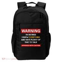 Warning Im Retired Approach With Caution Backpack thumb 0