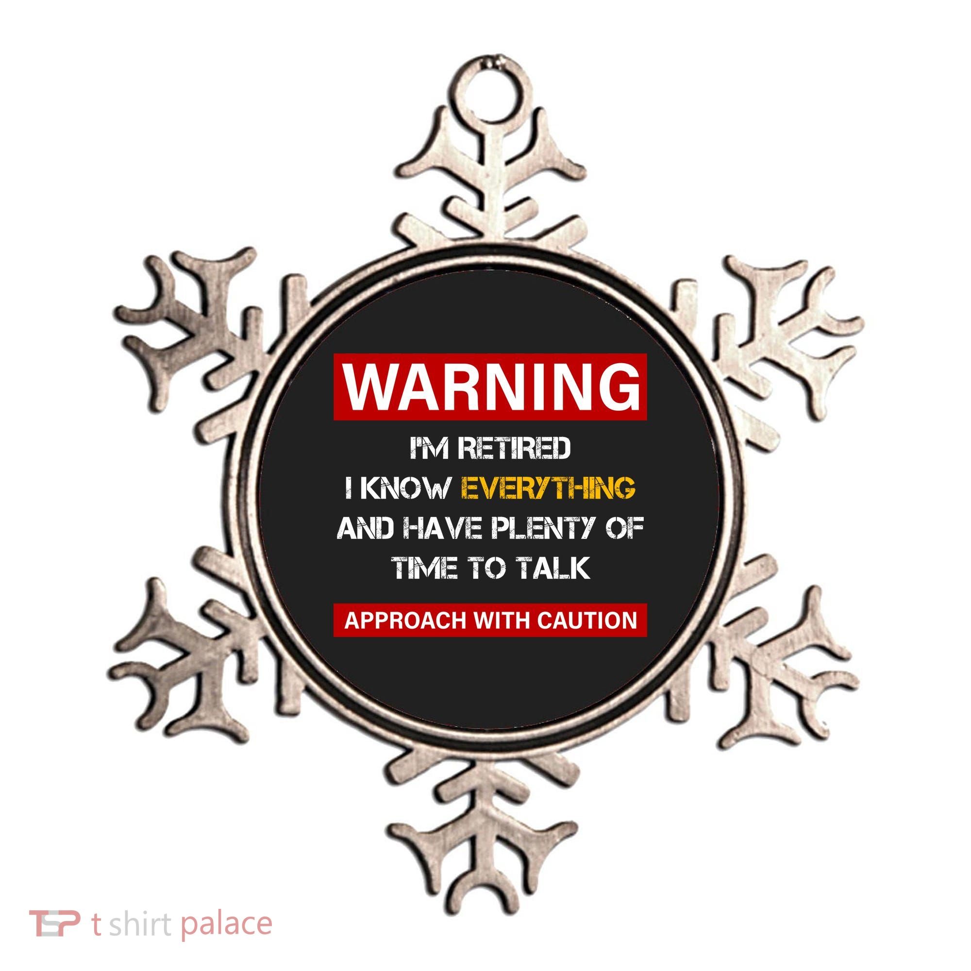 Warning Im Retired Approach With Caution Ornament