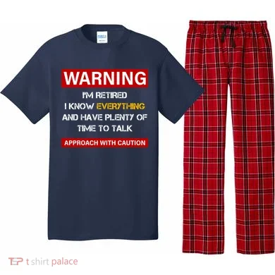 Warning Im Retired Approach With Caution Pajama Set
