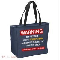 Warning Im Retired Approach With Caution Tote Bag thumb 2