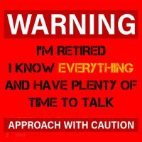 Warning Im Retired Approach With Caution Santa Hat thumb 1