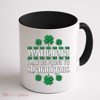 Warning! May Be Prone to Shenanigans Irish Clovers Coffee Mug thumb 1