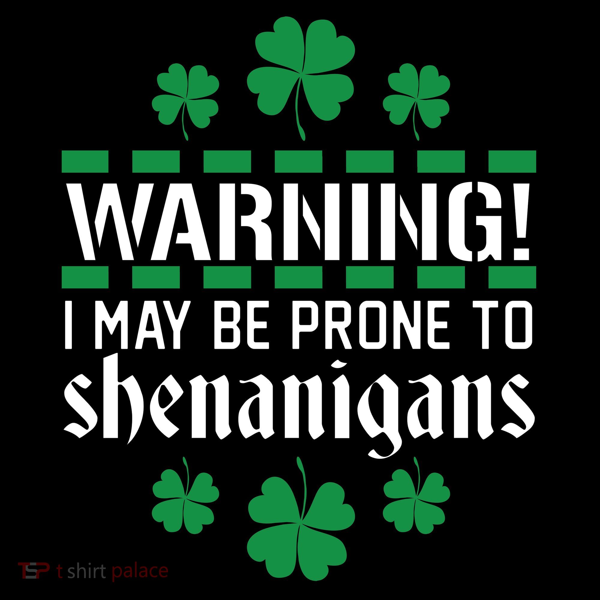 Warning! May Be Prone to Shenanigans Irish Clovers Visor