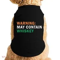 Warning May Contain Whiskey Doggie Tank thumb 0