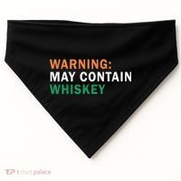 Warning May Contain Whiskey USA-Made Doggie Bandana thumb 0