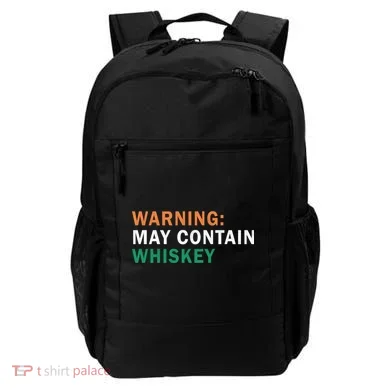 Warning May Contain Whiskey Backpack