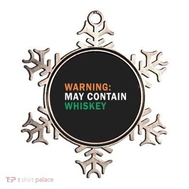 Warning May Contain Whiskey Ornament