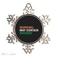 Warning May Contain Whiskey Ornament thumb 0