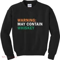 Warning May Contain Whiskey Kids Sweatshirt thumb 0