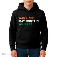 Warning May Contain Whiskey Kids Hoodie thumb 4