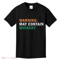 Warning May Contain Whiskey Kids T-Shirt thumb 0
