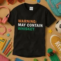 Warning May Contain Whiskey Kids T-Shirt thumb 3
