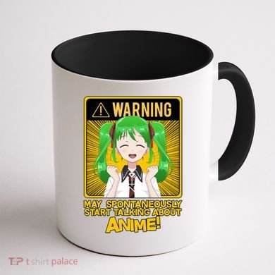 Warning May Spontaneously Start Talking About Anime Coffee Mug back