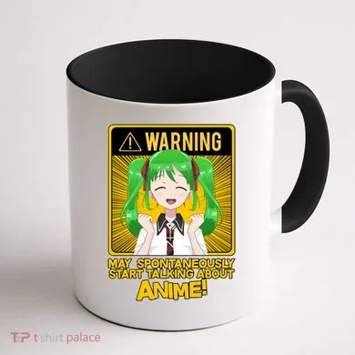 Warning May Spontaneously Start Talking About Anime Coffee Mug back