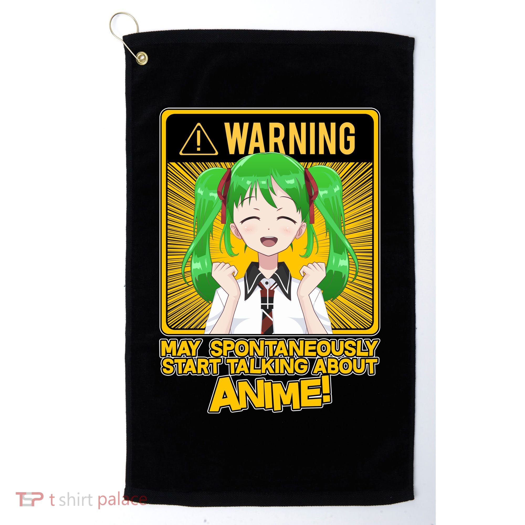 Warning May Spontaneously Start Talking About Anime Golf Towel