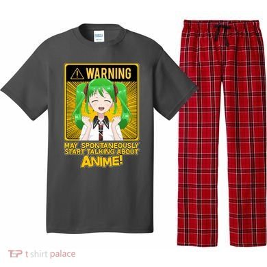 Warning May Spontaneously Start Talking About Anime Pajama Set