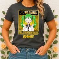Warning May Spontaneously Start Talking About Anime Women's T-Shirt thumb 2