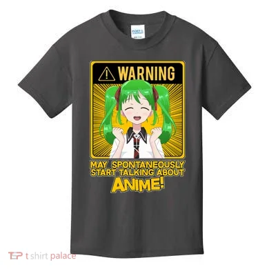 Warning May Spontaneously Start Talking About Anime Kids T-Shirt