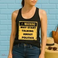 Warning May Start Talking About Politics Women's Tank Top thumb 2