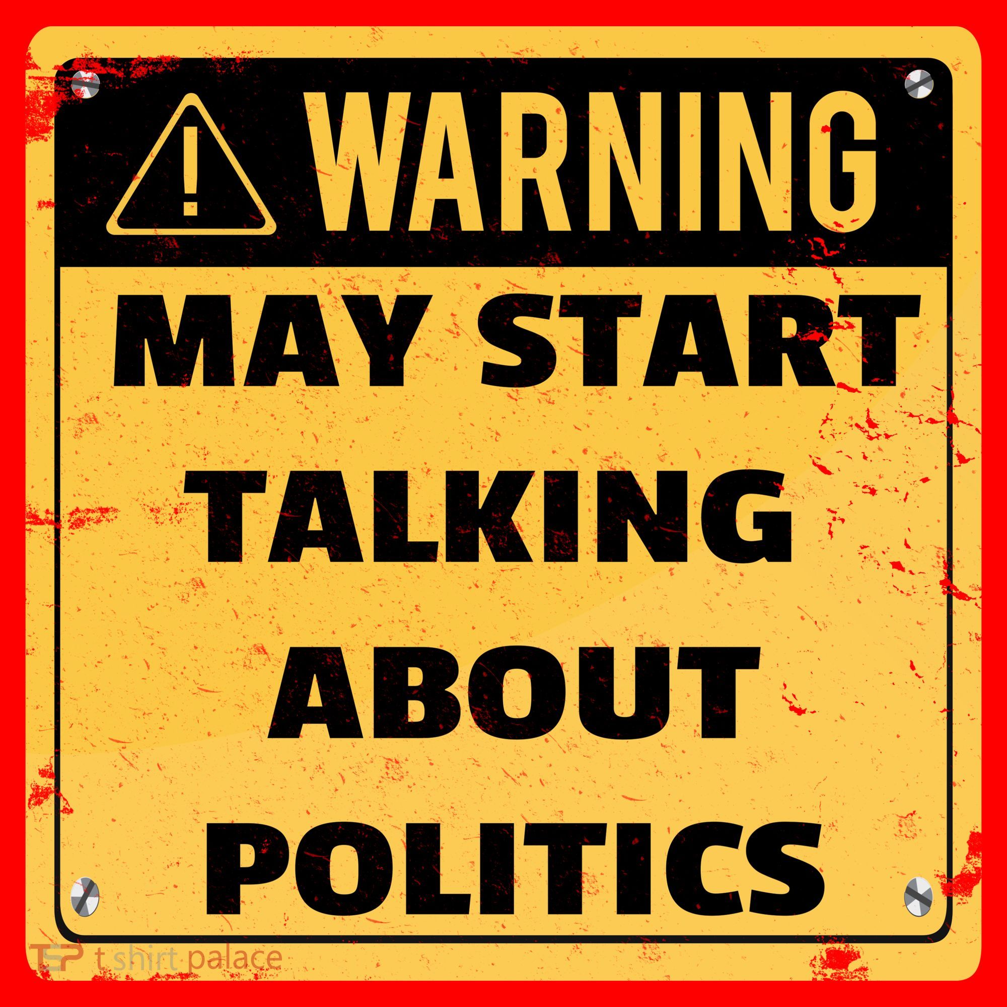 Warning May Start Talking About Politics Santa Hat