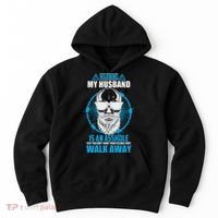 Warning My Husband Is An Asshole Walk Away Hoodie thumb 0