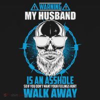 Warning My Husband Is An Asshole Walk Away Toddler Hoodie thumb 2