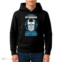 Warning My Husband Is An Asshole Walk Away Kids Hoodie thumb 4