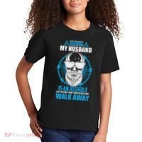 Warning My Husband Is An Asshole Walk Away Kids T-Shirt thumb 2